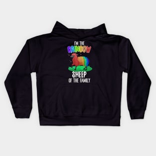 Rainbow Sheep Of The Family Kids Hoodie